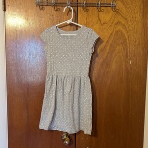 Carter's Gray Dress with White Hearts NWOT sz 8/8a